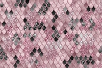 Blush Pink Black Mermaid Scales Glam 1 wallpaper