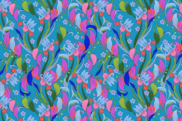 Art Nouveau Flowers Pattern