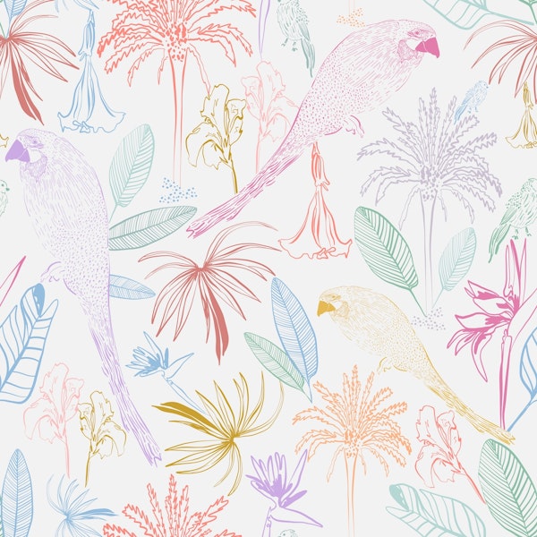 Tropical Macaw Bird pastell