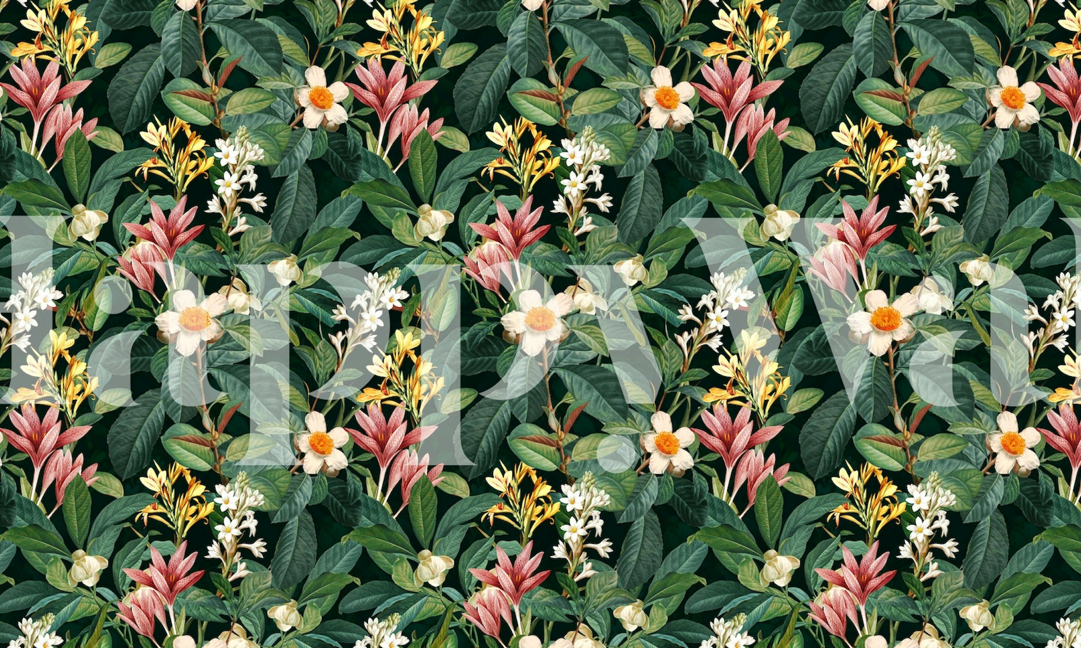 Garden of Hope II bloemenbehang in een kamer