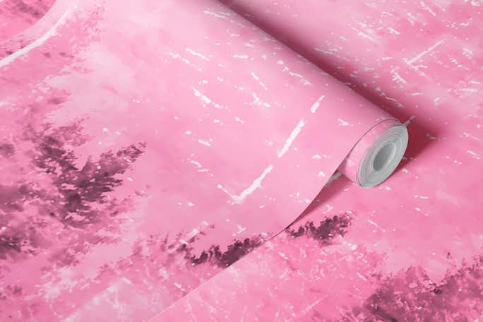 Pink Pine Wood Mistwallpaper roll