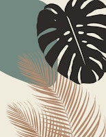 Minimal Monstera Palm 1 ταπετσαρία