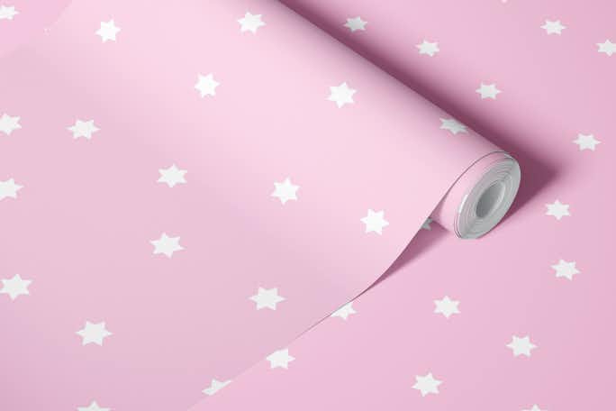Sweet stars pinkwallpaper roll