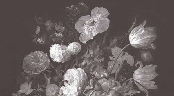 Moody Monochrome Dutch Florals I
