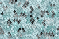 Mint Black Mermaid Scales Glam 1 ταπετσαρία