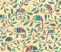 Quirky Chameleon family wallpaper
