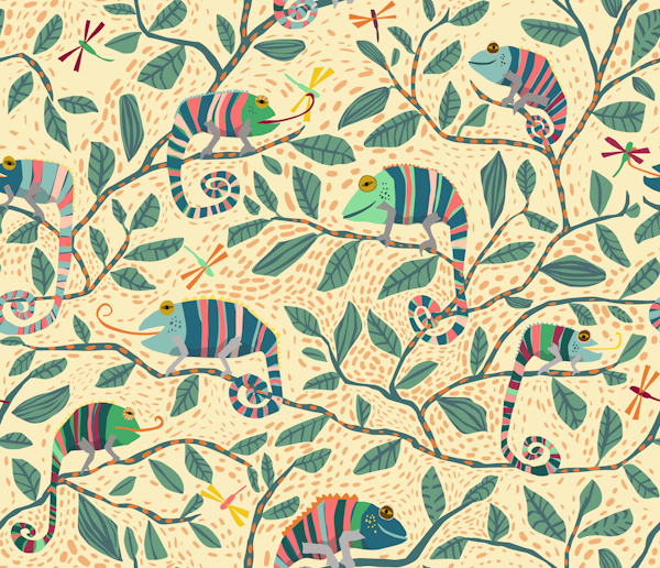 Quirky Chameleon family