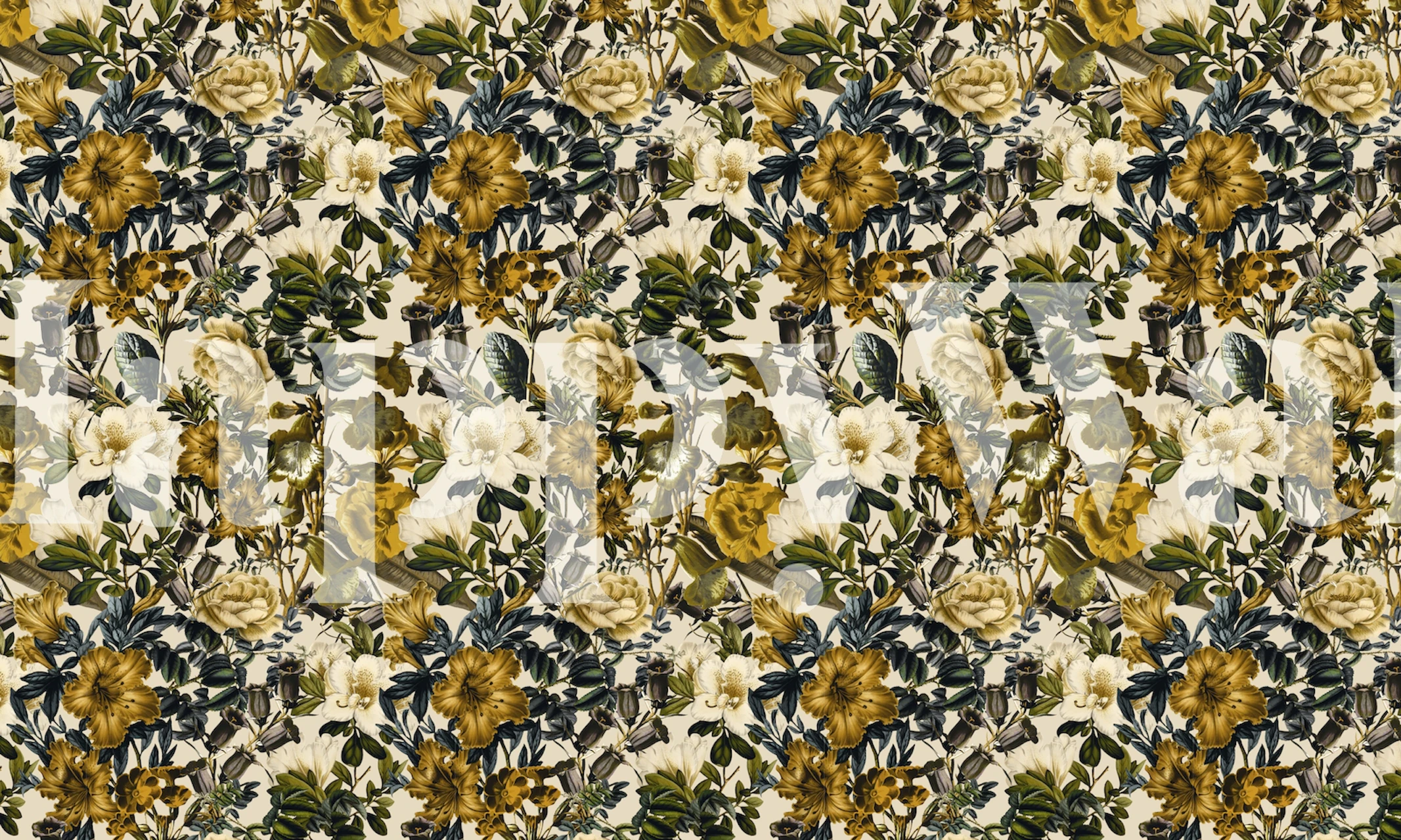 Warm Winter Garden design floral papier peint