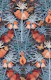 Lilie flowers night blue