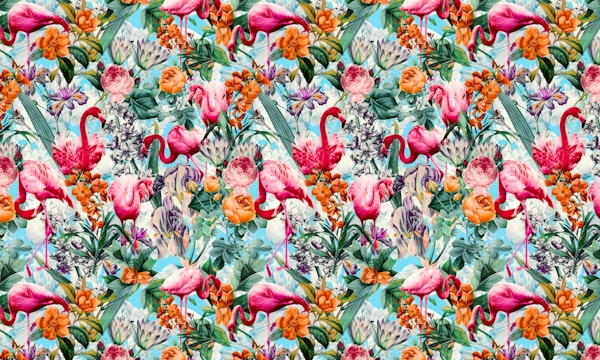 Floral and Flamingo VII pattern