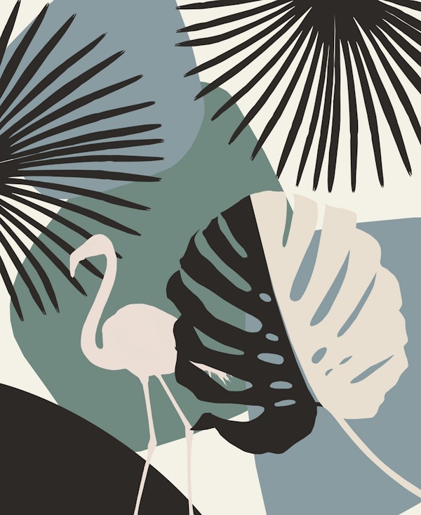 Minimal Flamingo Monstera 1