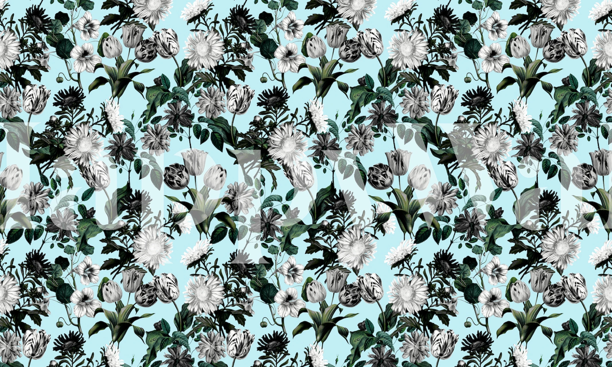 Summer Botanical Garden wallpaper design
