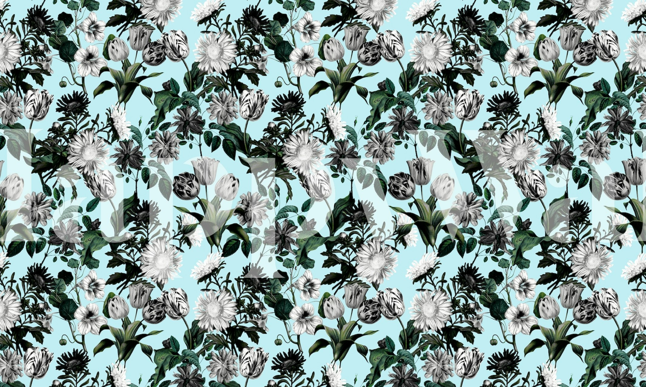 Summer Botanical Garden wallpaper design