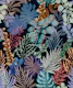 tropical blue night leaves