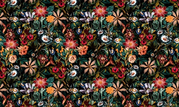 Floral Pattern Winter Garden