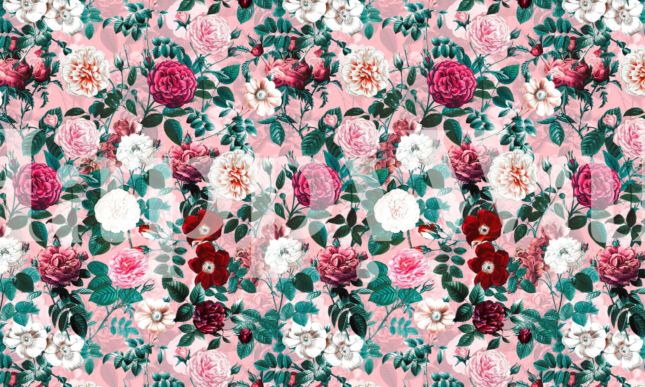 Summer Botanical Garden X behang in een kamer