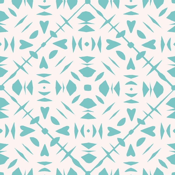 Papercut turquoise beige