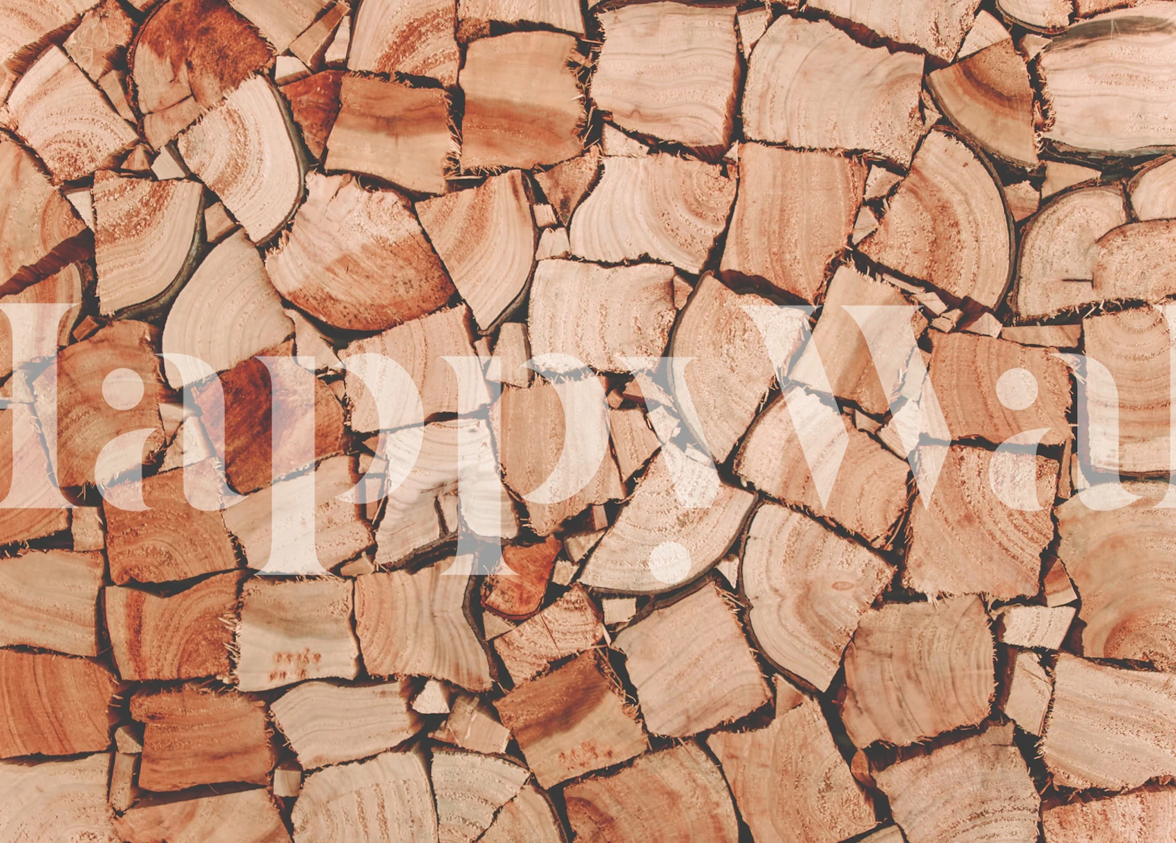 Wood Logs Stacked wallpaper - Happywall