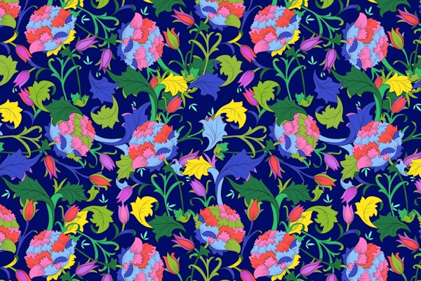 Art Nouveau Flowers Pattern III