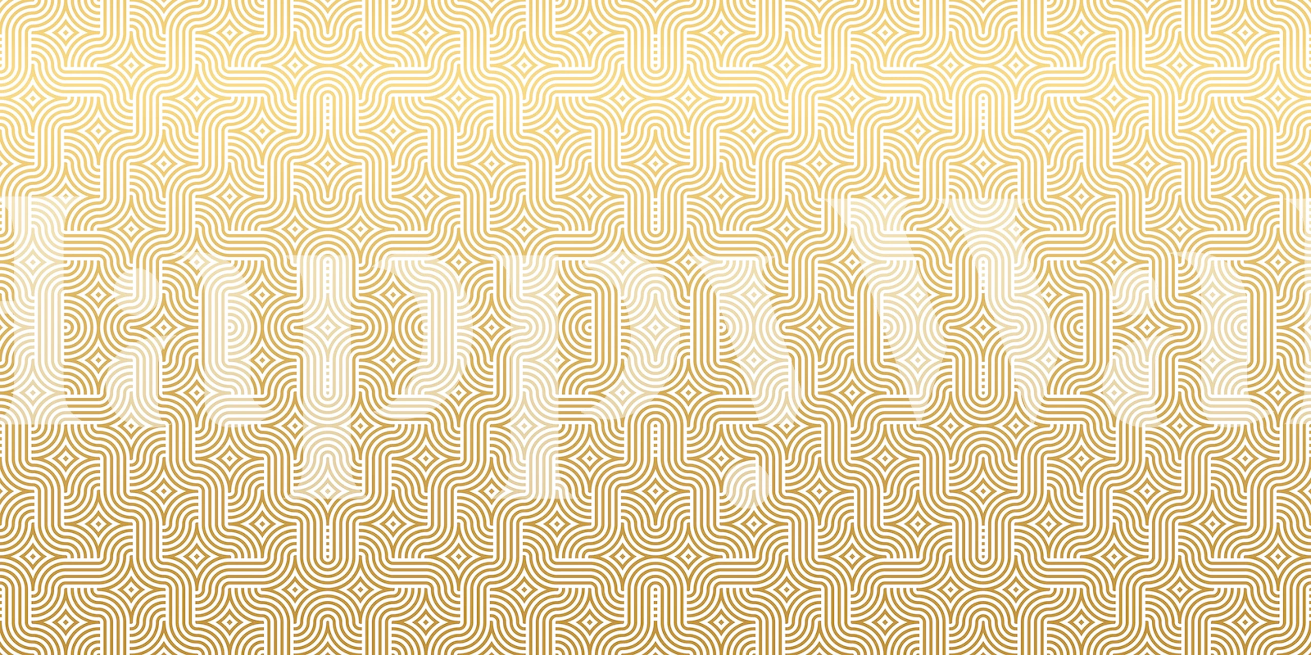 Boho Golden And White Tapete In Einem Modernen Raum