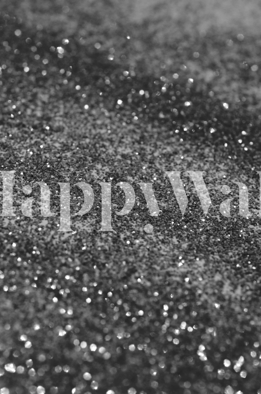 Silver, grått och svart glittertapet med gnistrande fläckar