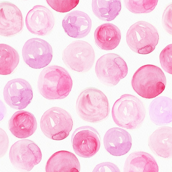 Watercolors Dots - Pale Pink
