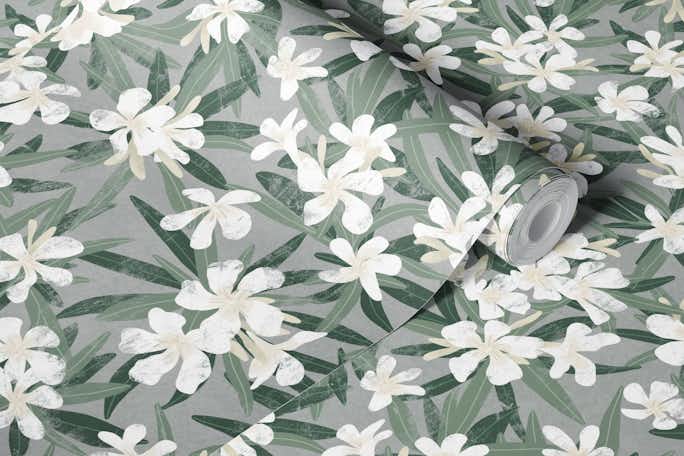 Oleander - whitewallpaper roll