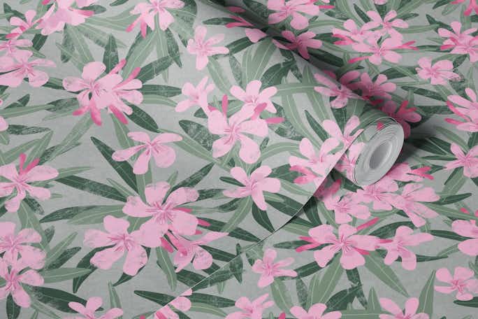 Oleander - pinkwallpaper roll