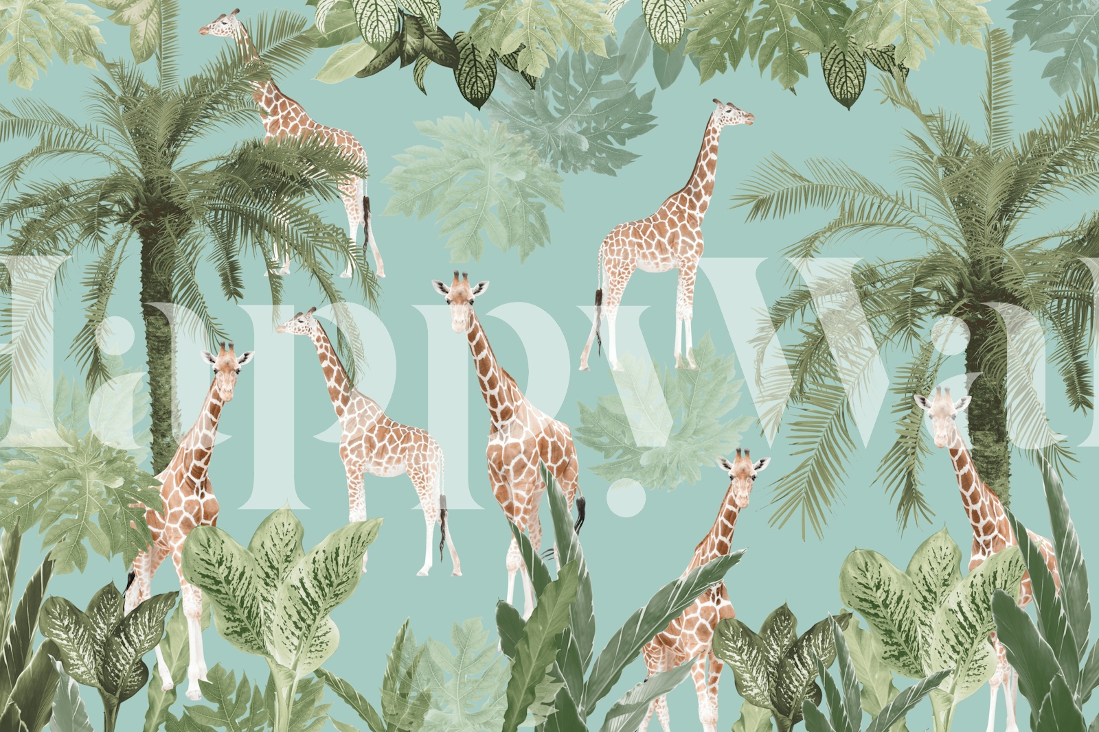 Buy Giraffes in the Jungle 3 Wallpaper | Happywall.com