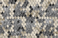 Gold Silver Black Mermaid Scales Glam 1 tapete