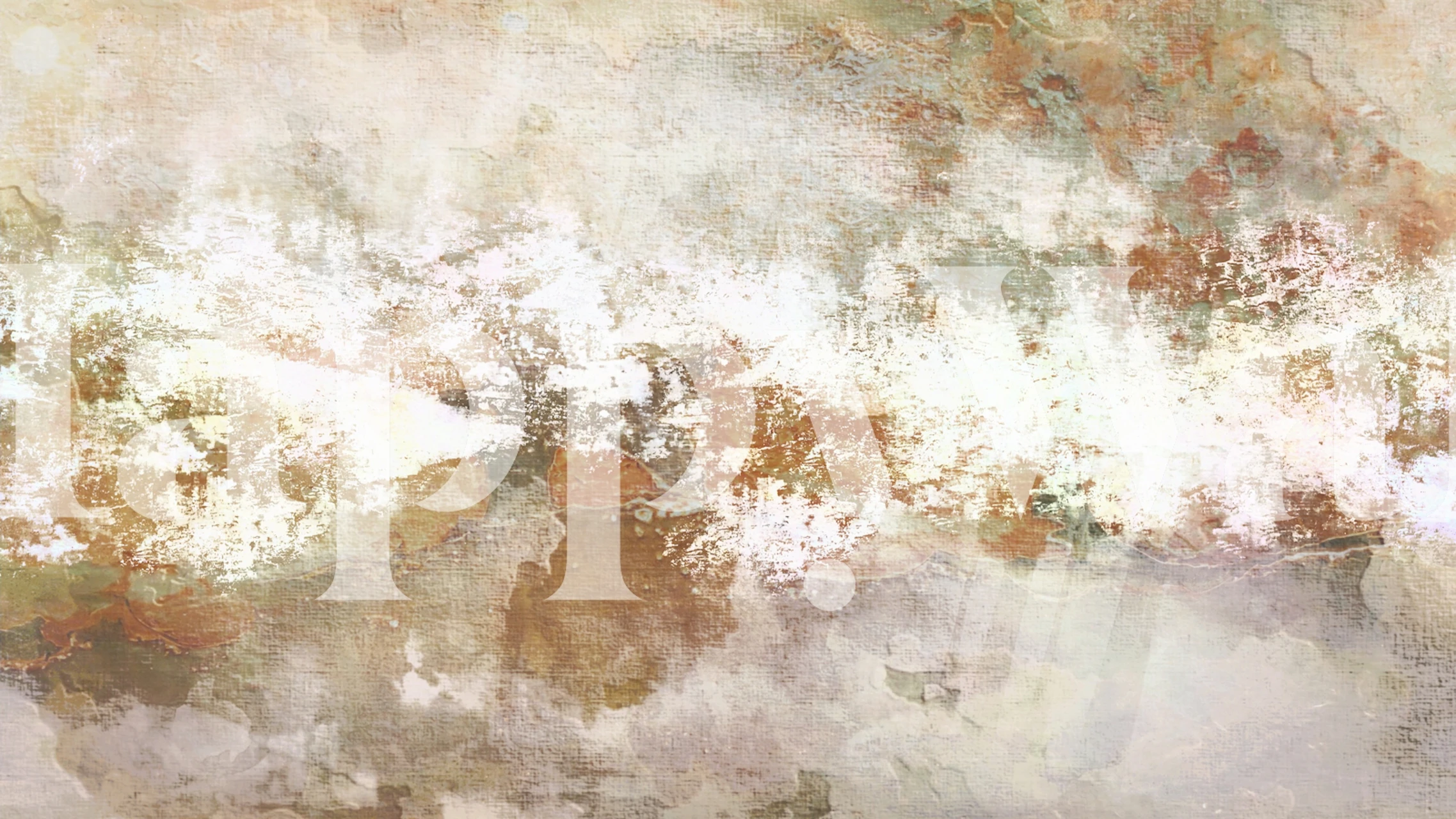 Mural de parede de pedra nórdica com tons terrosos abstratos que lembram minerais naturais