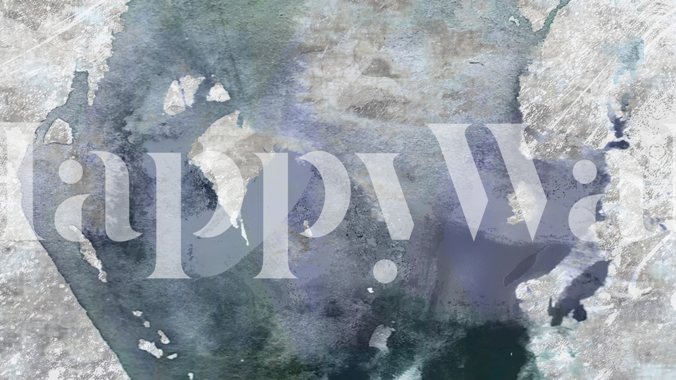 Abstract watercolor wallpaper with blue, green, and gray tones
