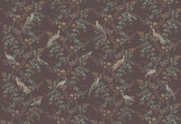 CHINOISERIES NIGHT BIRDS - BLUE papiers peint