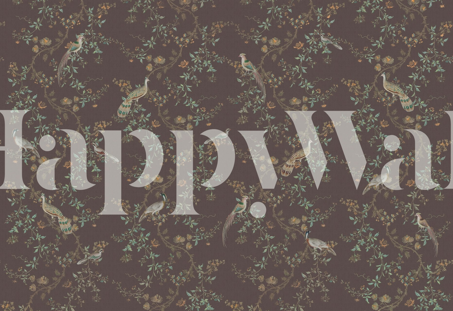 Chinoiseries Night Birds wallpaper in a room