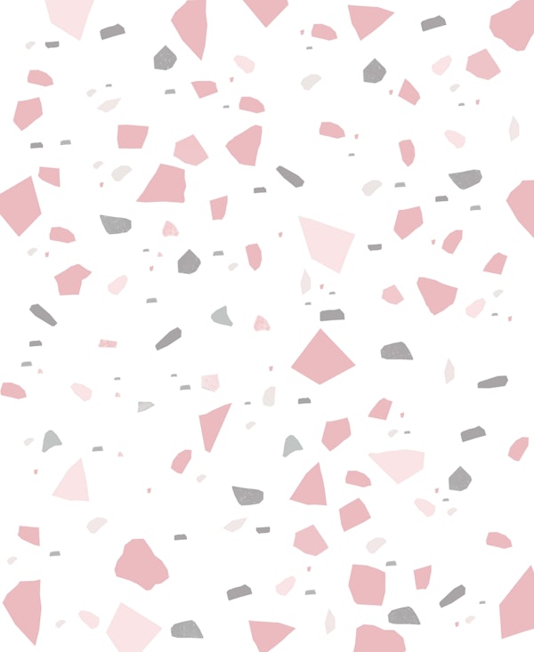 Blush Gray White Terrazzo 1