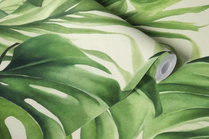 Urban Gardening Green Tropical Plants Artwallpaper roll