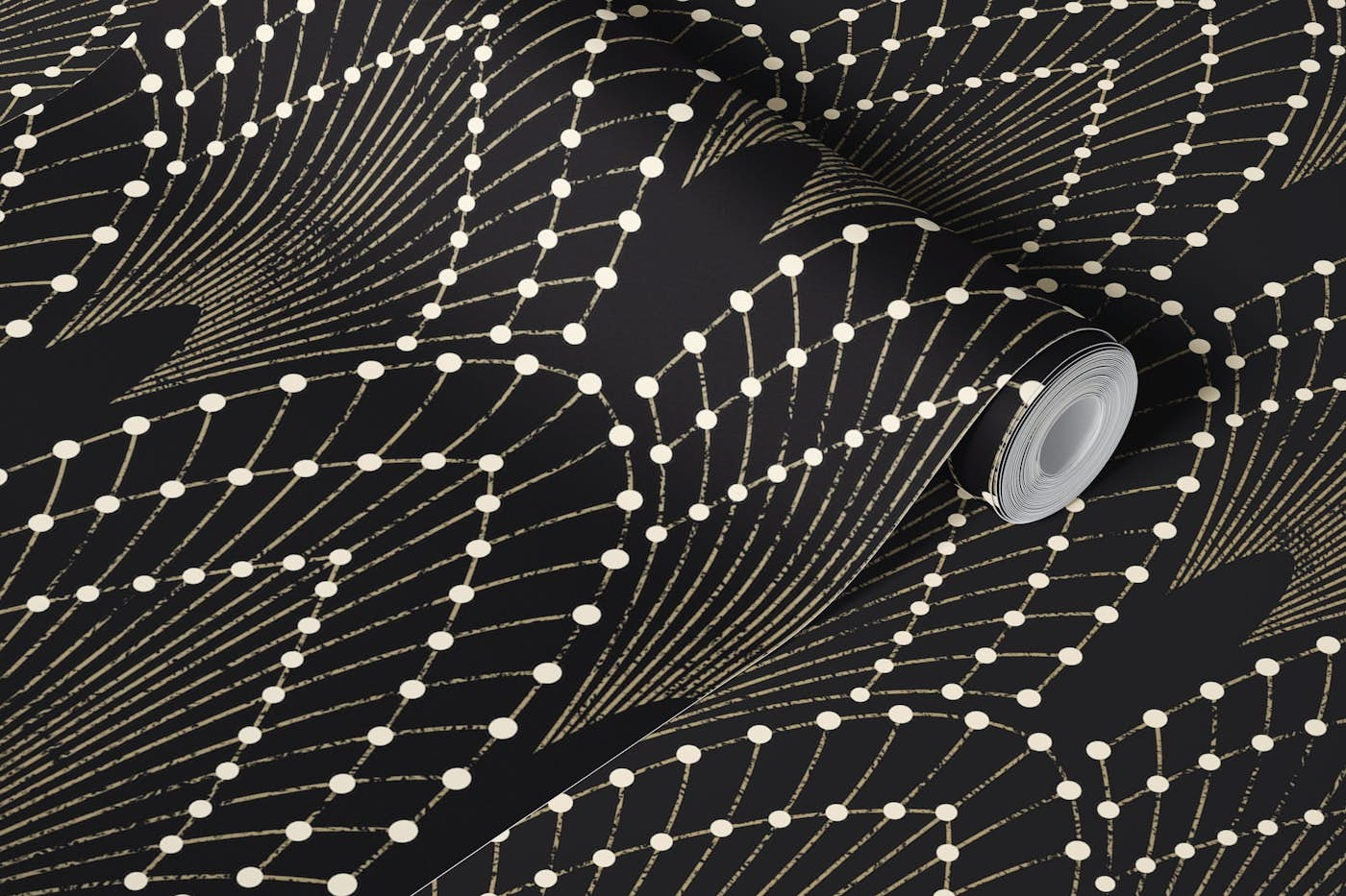 Art Deco Glam - black wallpaper roll