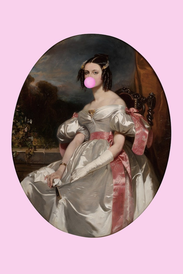 Pink Bubble-Gum Lady V