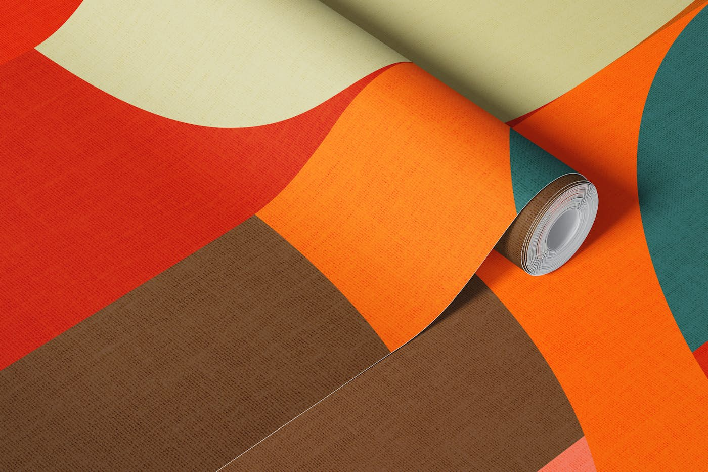 Mid Century Modern Shapes wallpaper roll