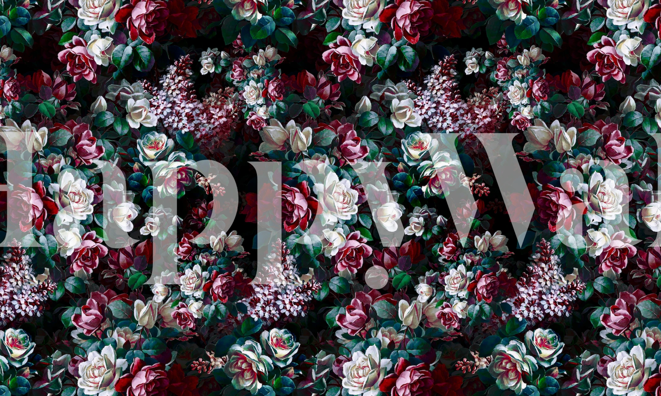 Night Vintage Garden II design květinové tapety