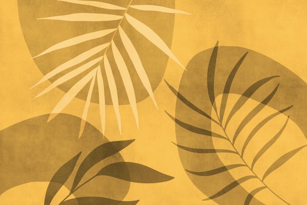 Palm Leaf Serenade Warm Yellow