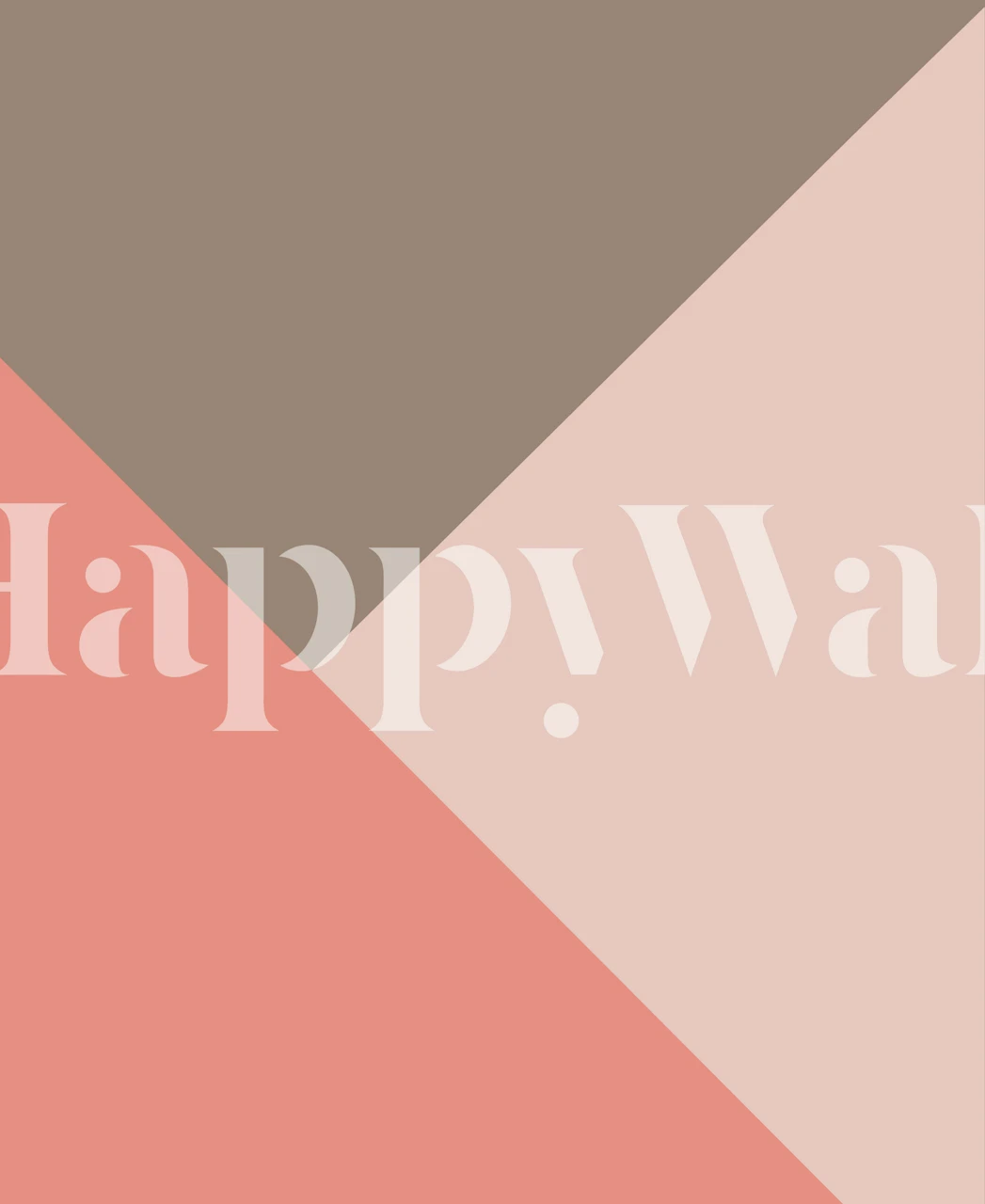 Geometric Summer Glam 3 wall mural with terracotta and taupe hues