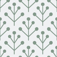 Berry Twig scandi green medium wallpaper