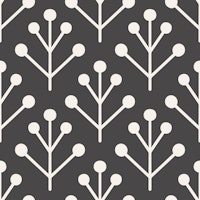 Berry Twig scandi charcoal carta da parati