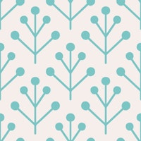 Berry Twig scandi beige turquoise wallpaper