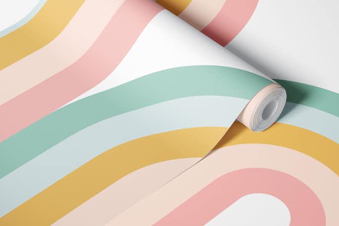 Happy Pastel Rainbowswallpaper roll