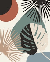 Minimal Yin Yang Monstera 1 ταπετσαρία