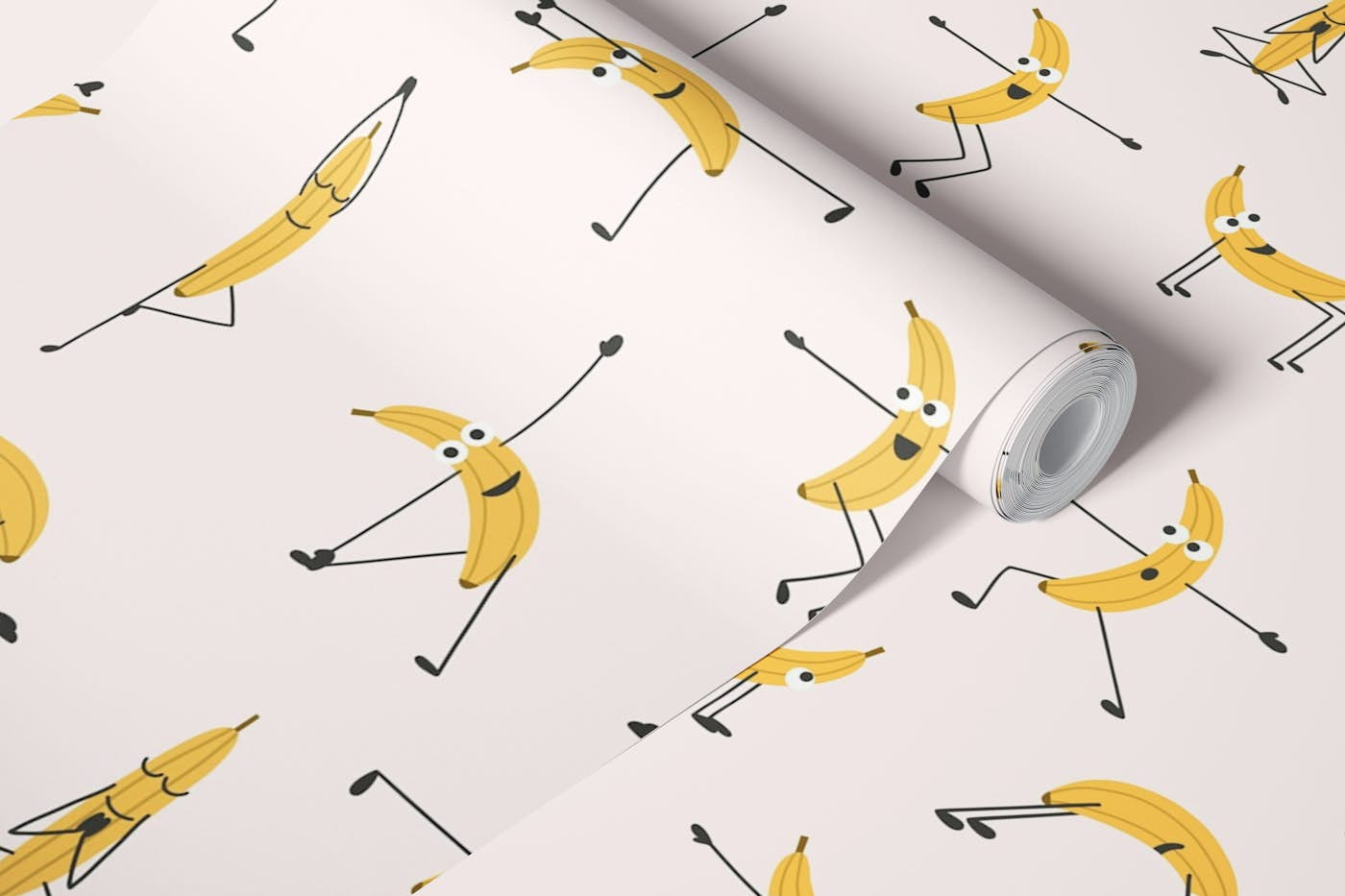 Banana Yoga wallpaper roll