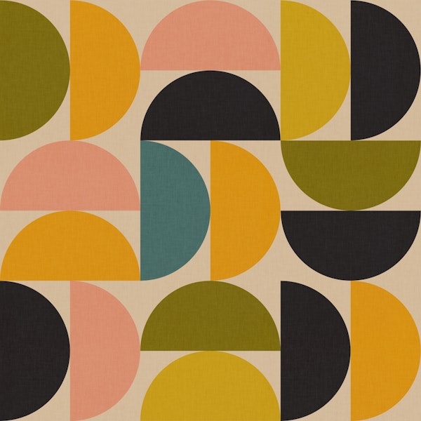 mid century modern geometric color