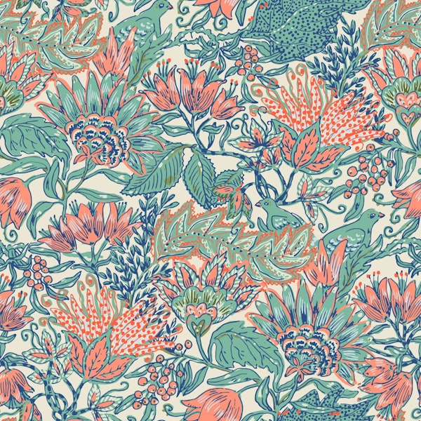 Pastel French Indian Floral